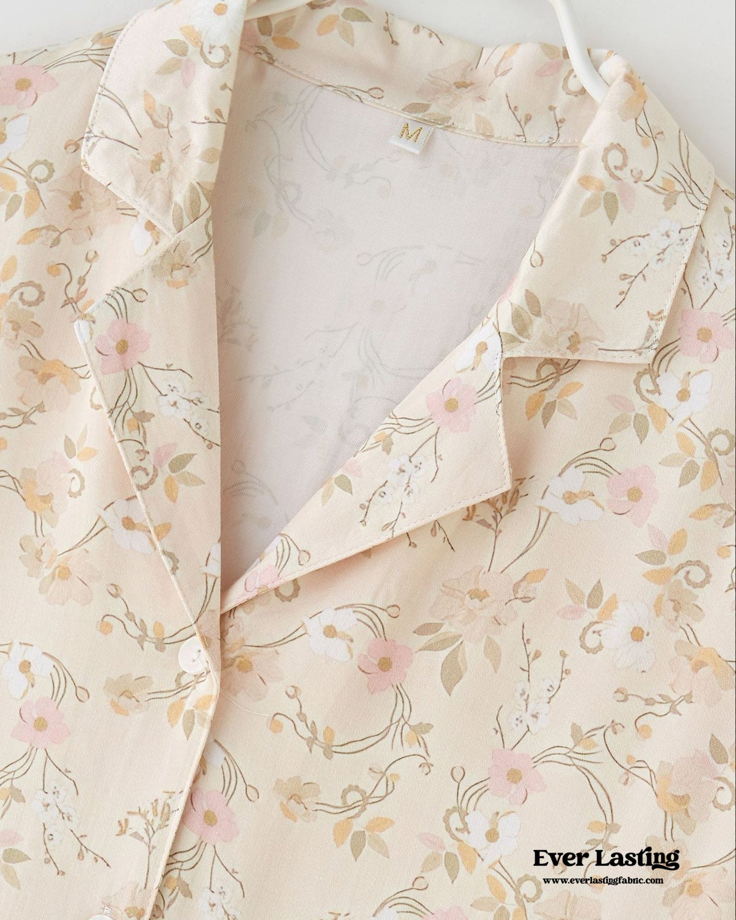 Pastoral Floral Long-Sleeve Long-Pants Pajama Set