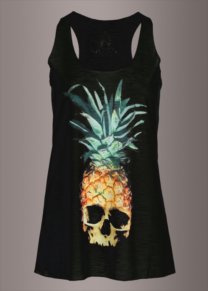 Pina Skulllada Pineapple Skull Loose Fit Tank Top - Concordia Style Boutique