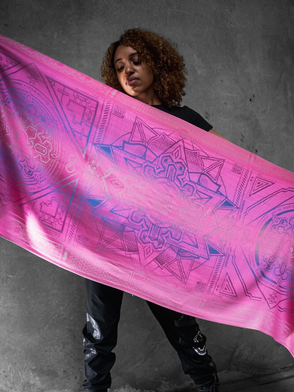 PINK AMETHYST DHARMA • Reversible Festival Shawl/Scarf - Concordia Style Boutique