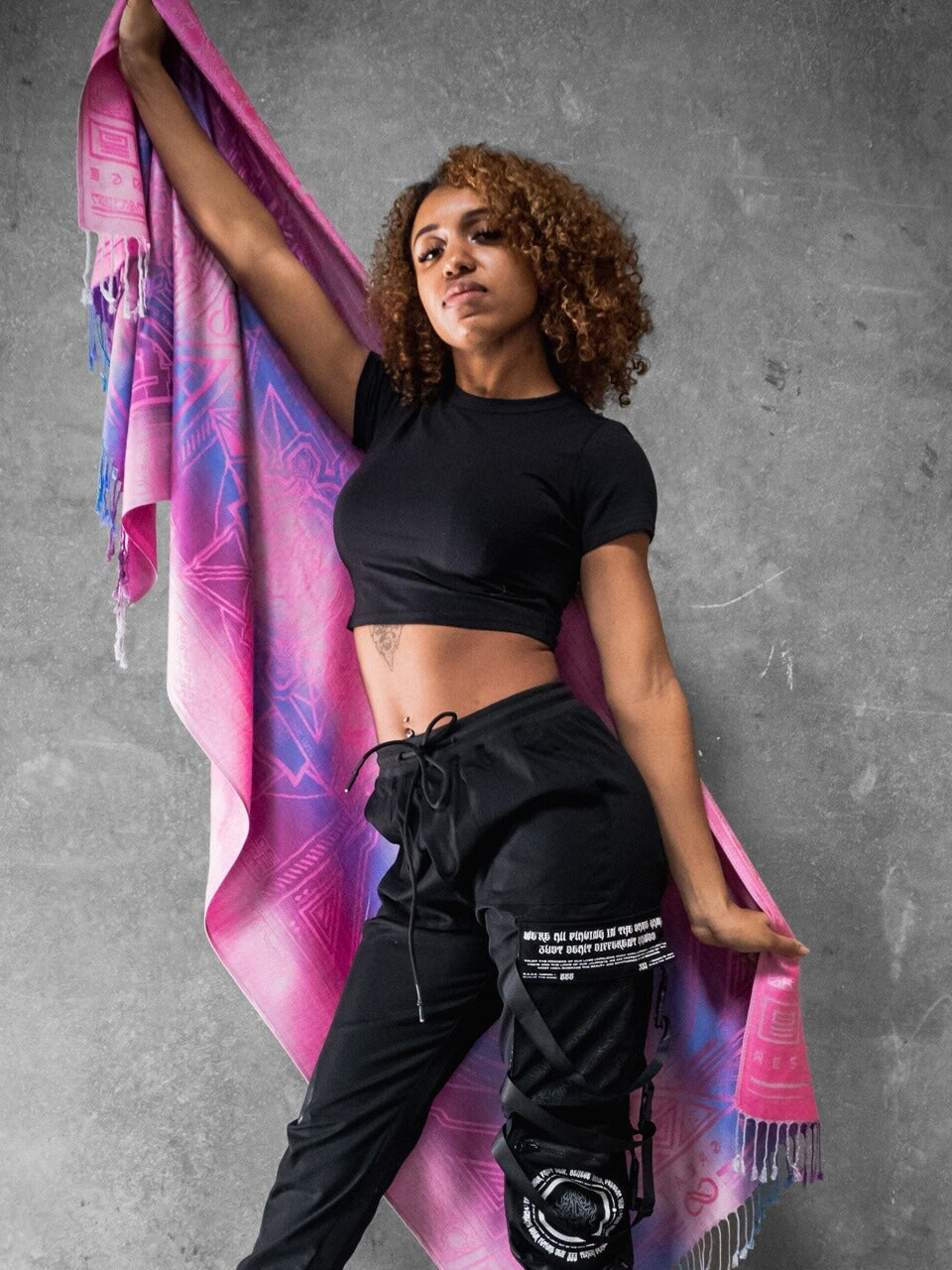 PINK AMETHYST DHARMA • Reversible Festival Shawl/Scarf - Concordia Style Boutique