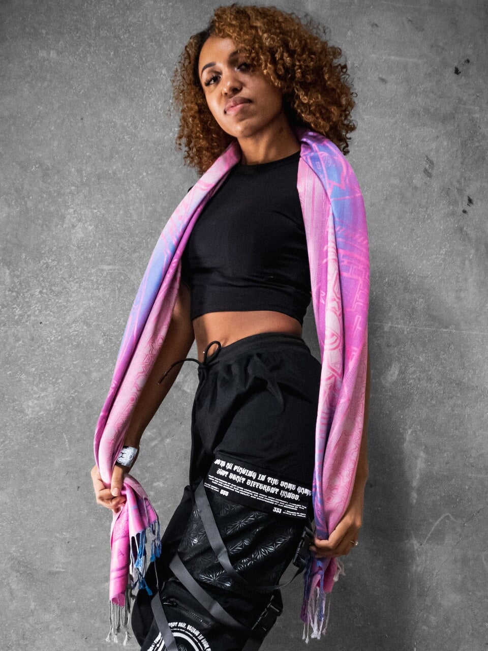 PINK AMETHYST DHARMA • Reversible Festival Shawl/Scarf - Concordia Style Boutique