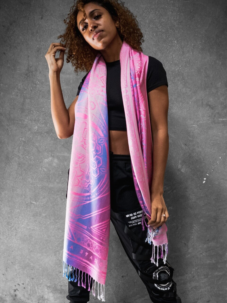 PINK AMETHYST DHARMA • Reversible Festival Shawl/Scarf - Concordia Style Boutique
