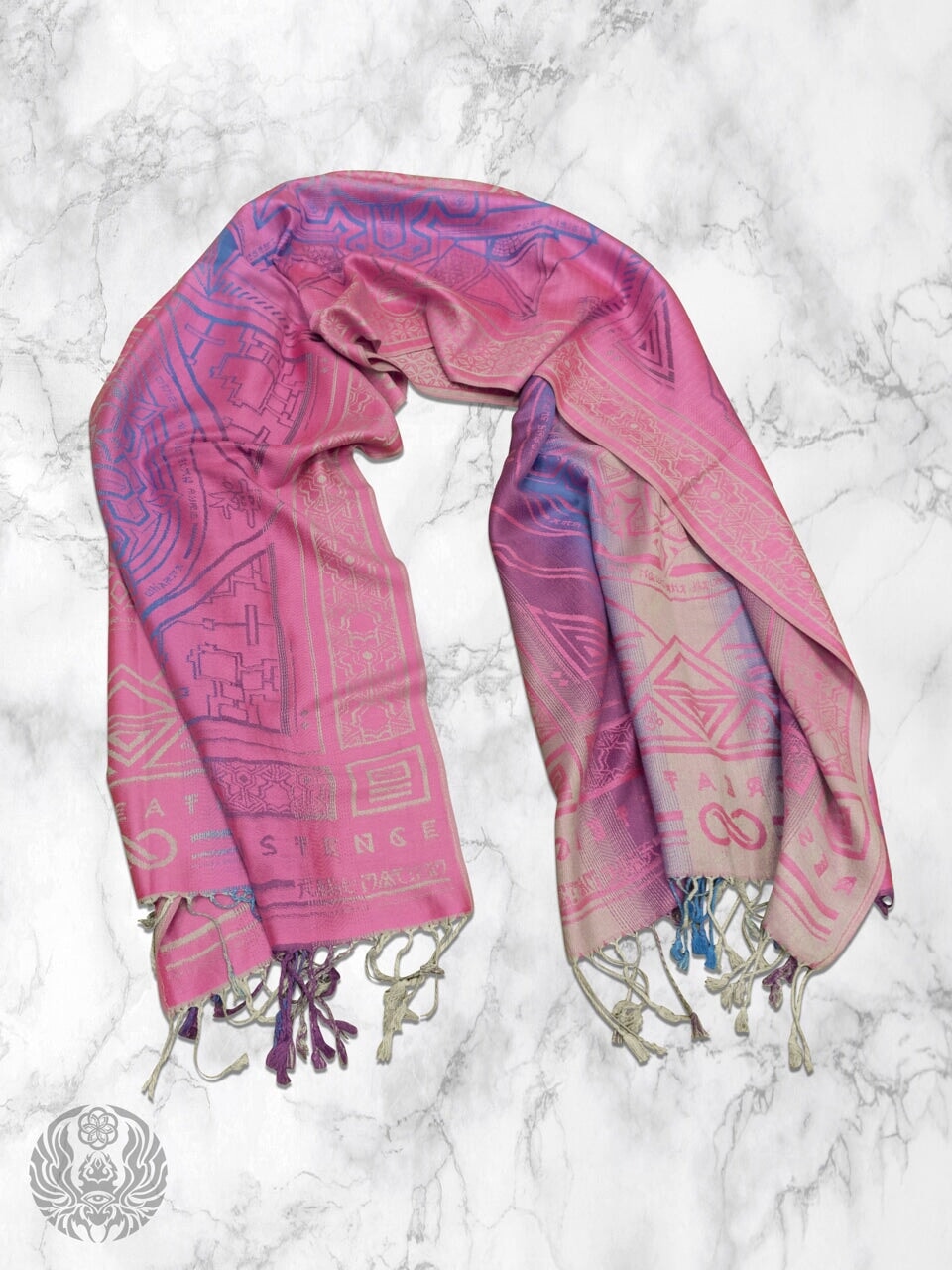 PINK AMETHYST DHARMA • Reversible Festival Shawl/Scarf - Concordia Style Boutique