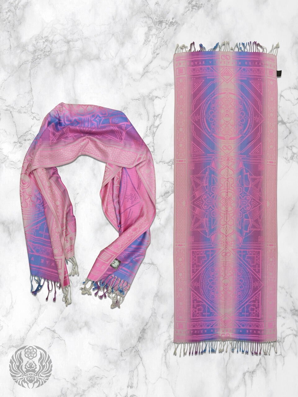 PINK AMETHYST DHARMA • Reversible Festival Shawl/Scarf - Concordia Style Boutique