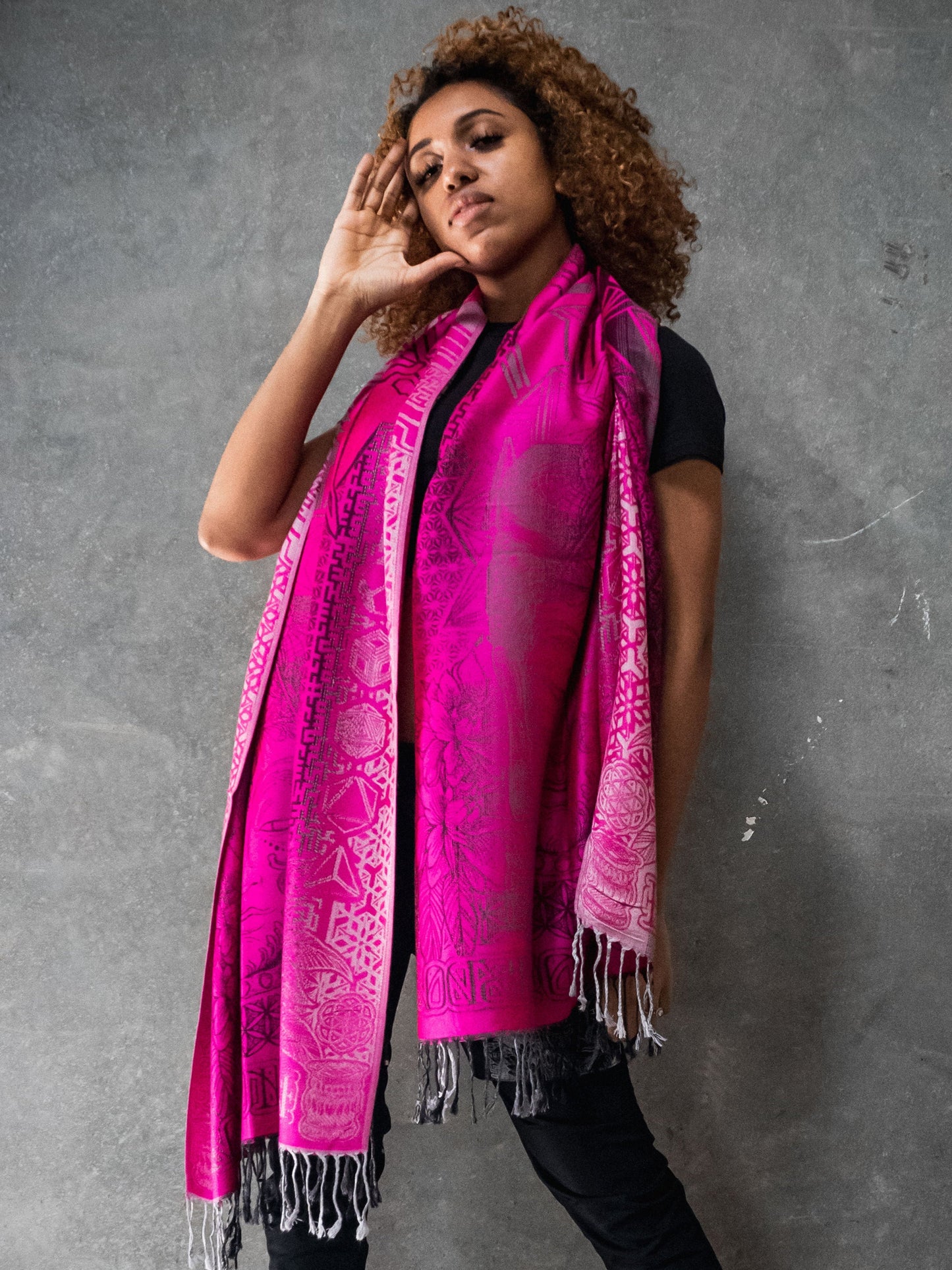WOUNDS TO WISDOM • Yantrart x Rage Nation • Pink Gradient Shawl - Concordia Style Boutique