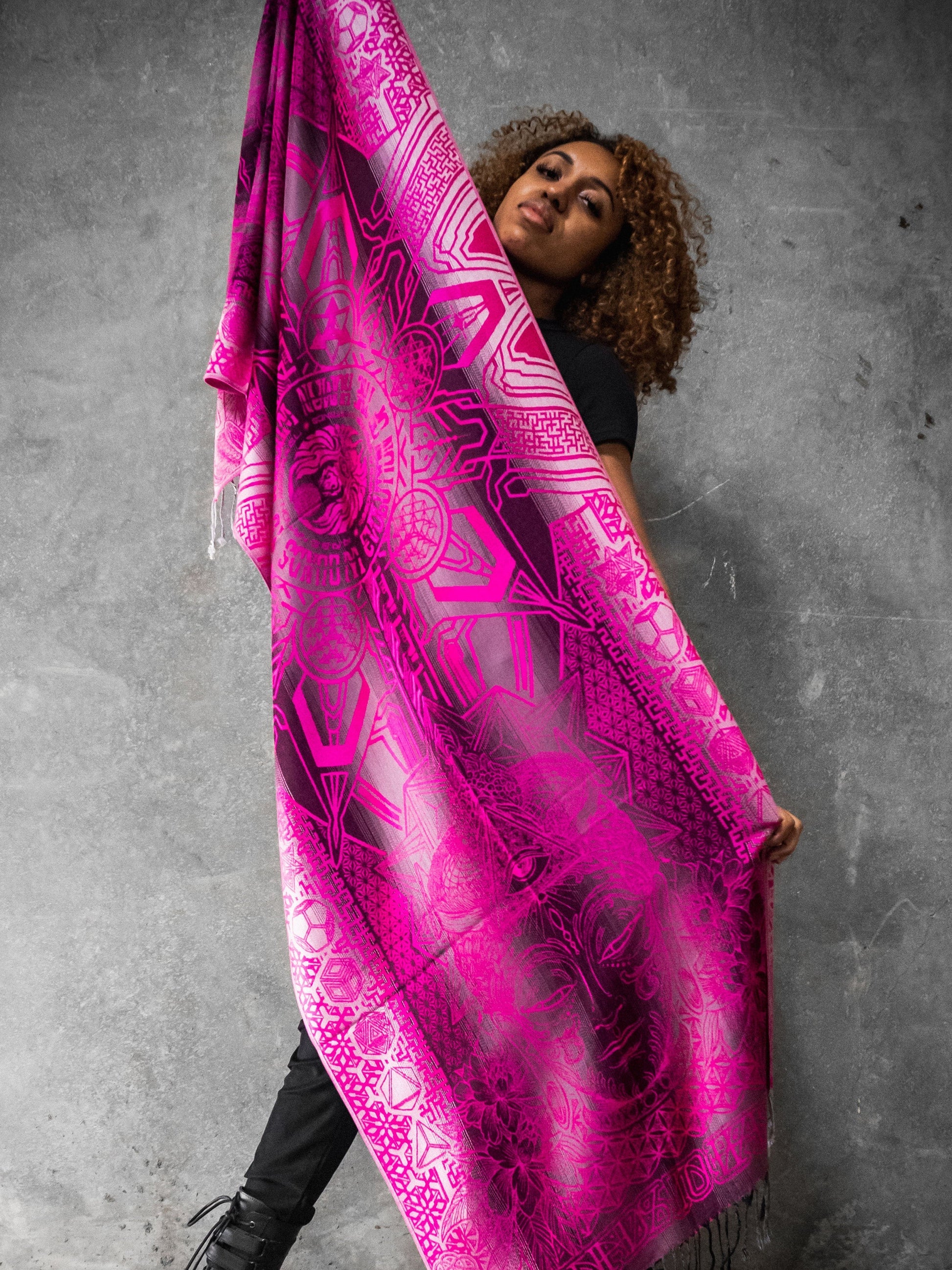 WOUNDS TO WISDOM • Yantrart x Rage Nation • Pink Gradient Shawl - Concordia Style Boutique