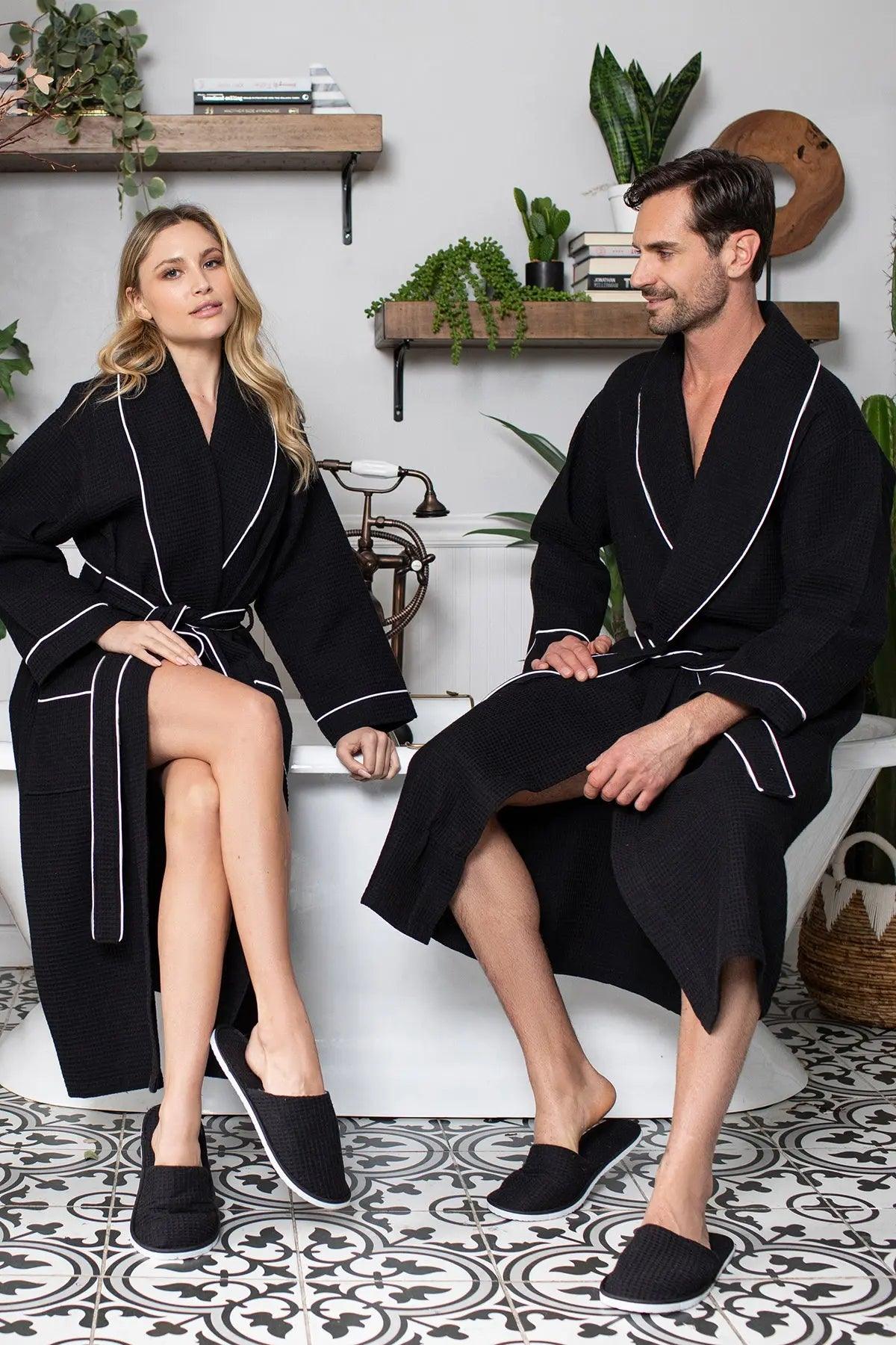 Premium Waffle Piping Robe for Men - Concordia Style Boutique