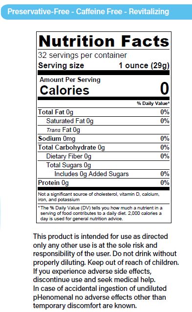 pHenomenal Water Regular Tasteless 32 Oz Concentrate - Makes 8 Gallons - Concordia Style Boutique