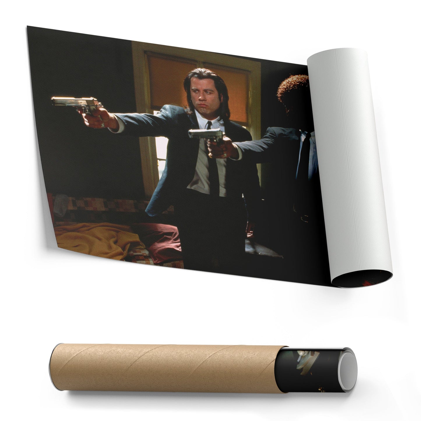 Pulp Fiction Canvas – Vincent & Jules Gangsta Movie Wall Art for Home Decor
