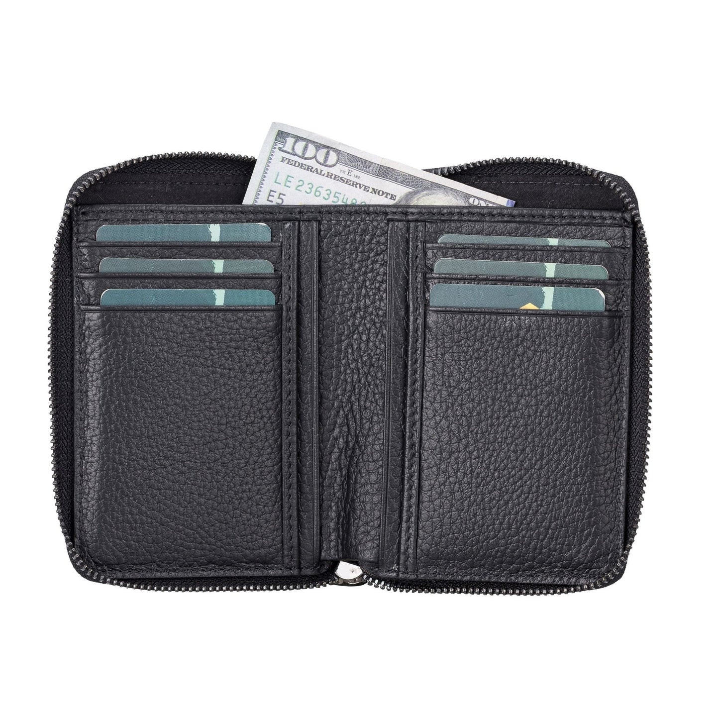 Powell Handmade Unisex Leather Wallet with Zippered Compartment - Concordia Style Boutique