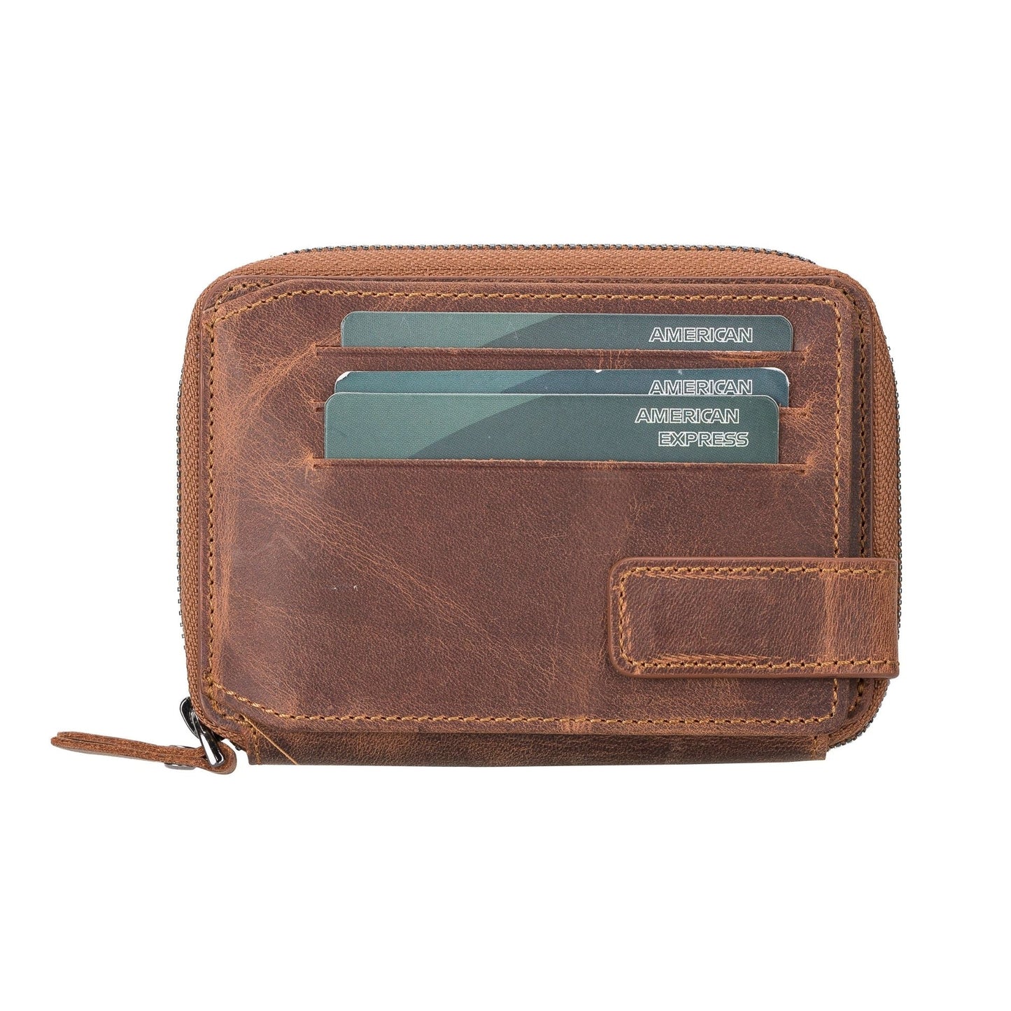 Powell Handmade Unisex Leather Wallet with Zippered Compartment - Concordia Style Boutique
