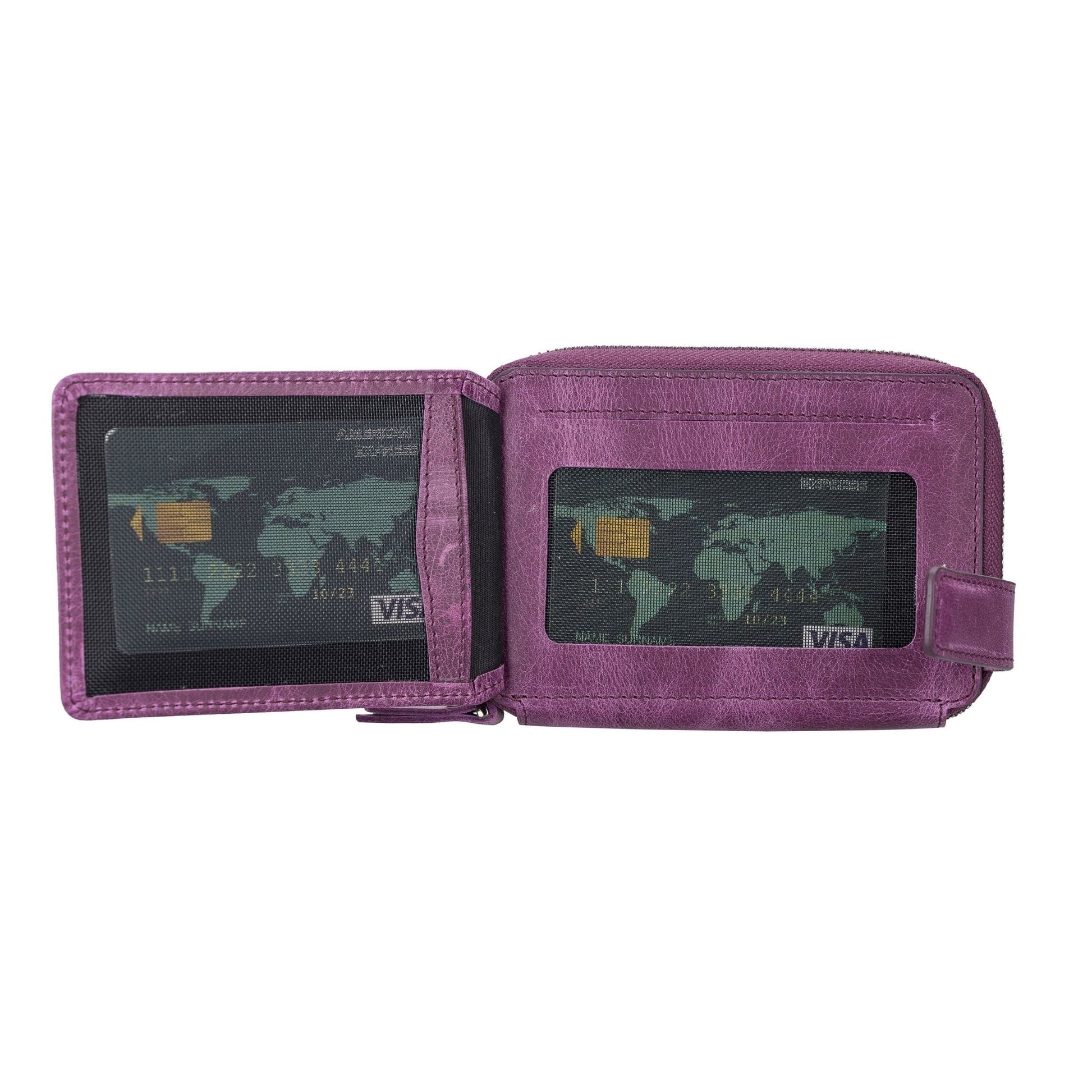 Powell Handmade Unisex Leather Wallet with Zippered Compartment - Concordia Style Boutique