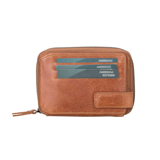 Powell Handmade Unisex Leather Wallet with Zippered Compartment - Concordia Style Boutique