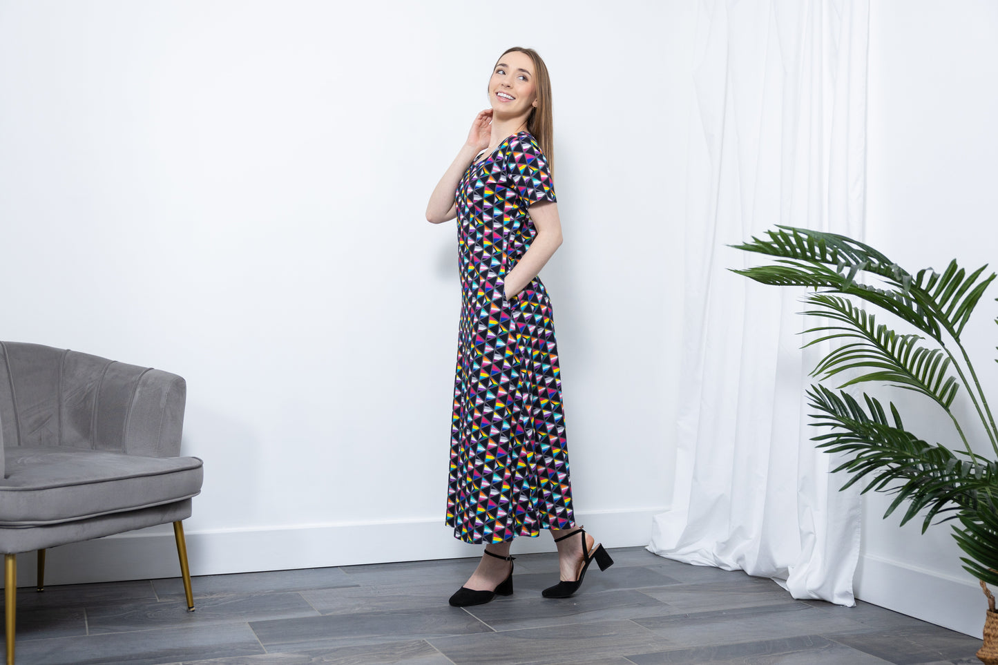Pride Flags Long Midi Dress (No Waist Seam)