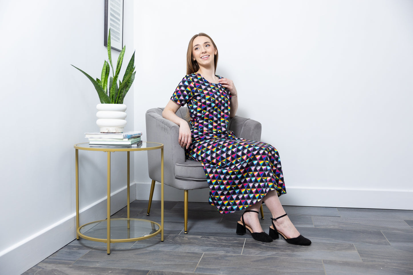 Pride Flags Long Midi Dress (No Waist Seam)