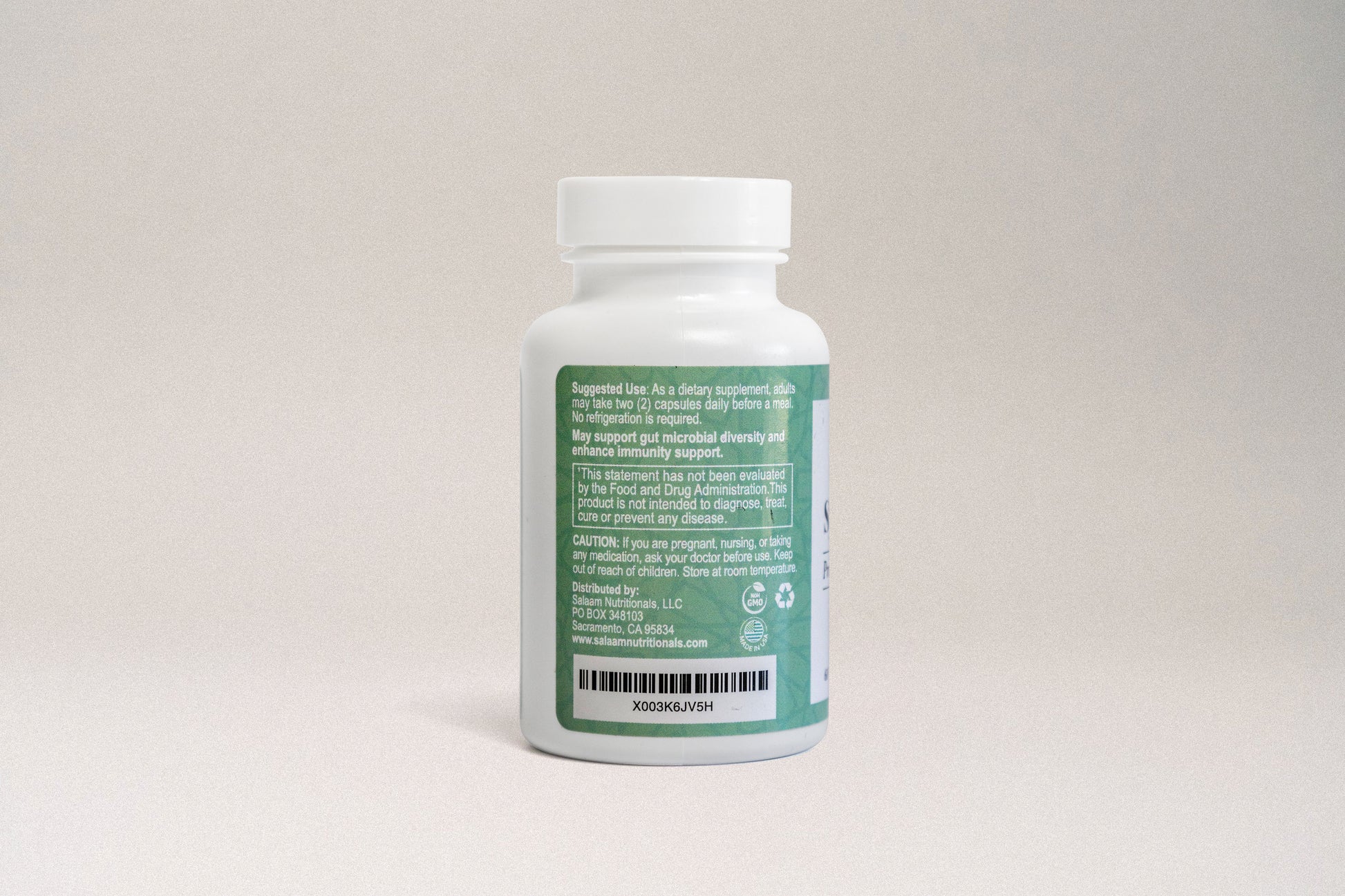 Synbiotic Plus - Halal Probiotics + Prebiotics 3.5 Billion CFU Veggie Capsules - 60 Count | Salaam Nutritionals - Concordia Style Boutique