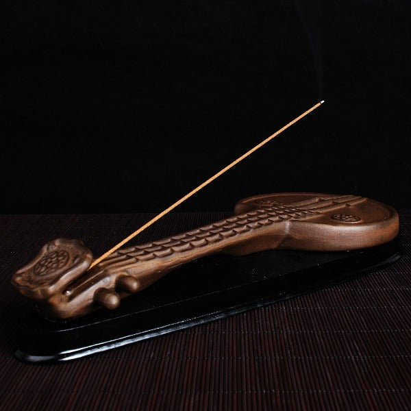 Handmade Lute Incense Stick Holder