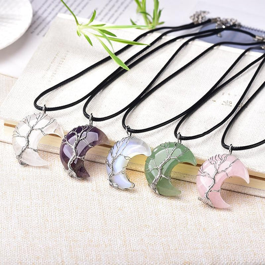 "TREE OF LIFE" CRESCENT NECKLACE - Premium Jewelry from Ashlen - Just $7.49! Shop now at Concordia Style Boutique