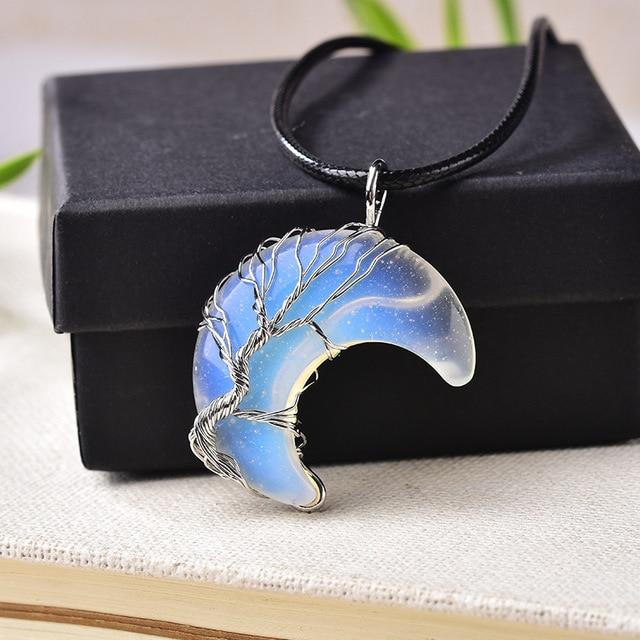 "TREE OF LIFE" CRESCENT NECKLACE - Premium Jewelry from Ashlen - Just $7.49! Shop now at Concordia Style Boutique