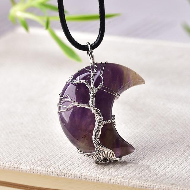 "TREE OF LIFE" CRESCENT NECKLACE - Premium Jewelry from Ashlen - Just $7.49! Shop now at Concordia Style Boutique
