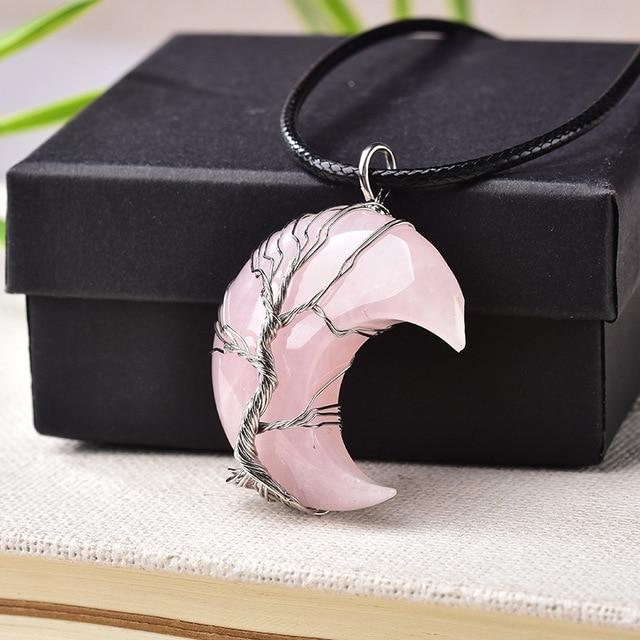 "TREE OF LIFE" CRESCENT NECKLACE - Premium Jewelry from Ashlen - Just $7.49! Shop now at Concordia Style Boutique
