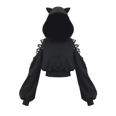 Black Cat Hoodie - Concordia Style Boutique