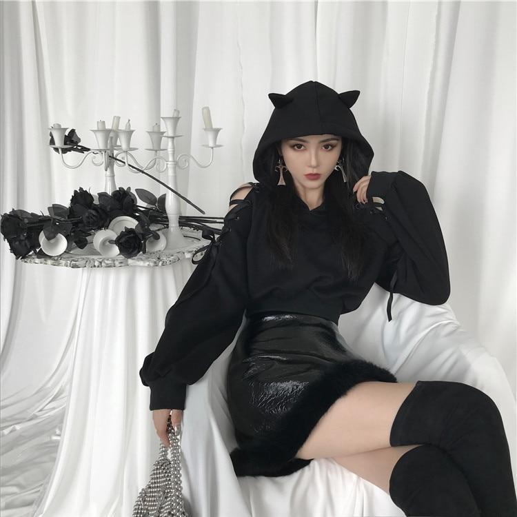 Black Cat Hoodie - Concordia Style Boutique