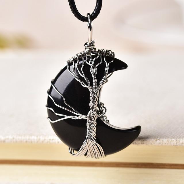"TREE OF LIFE" CRESCENT NECKLACE - Premium Jewelry from Ashlen - Just $7.49! Shop now at Concordia Style Boutique