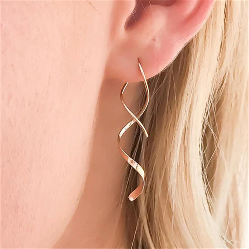 GOLD SPIRAL EARRINGS (PAIR) - Concordia Style Boutique