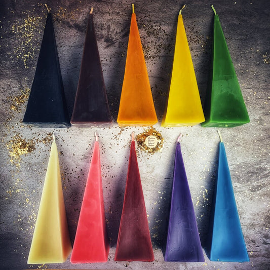 Beeswax Pyramid Spell Candle