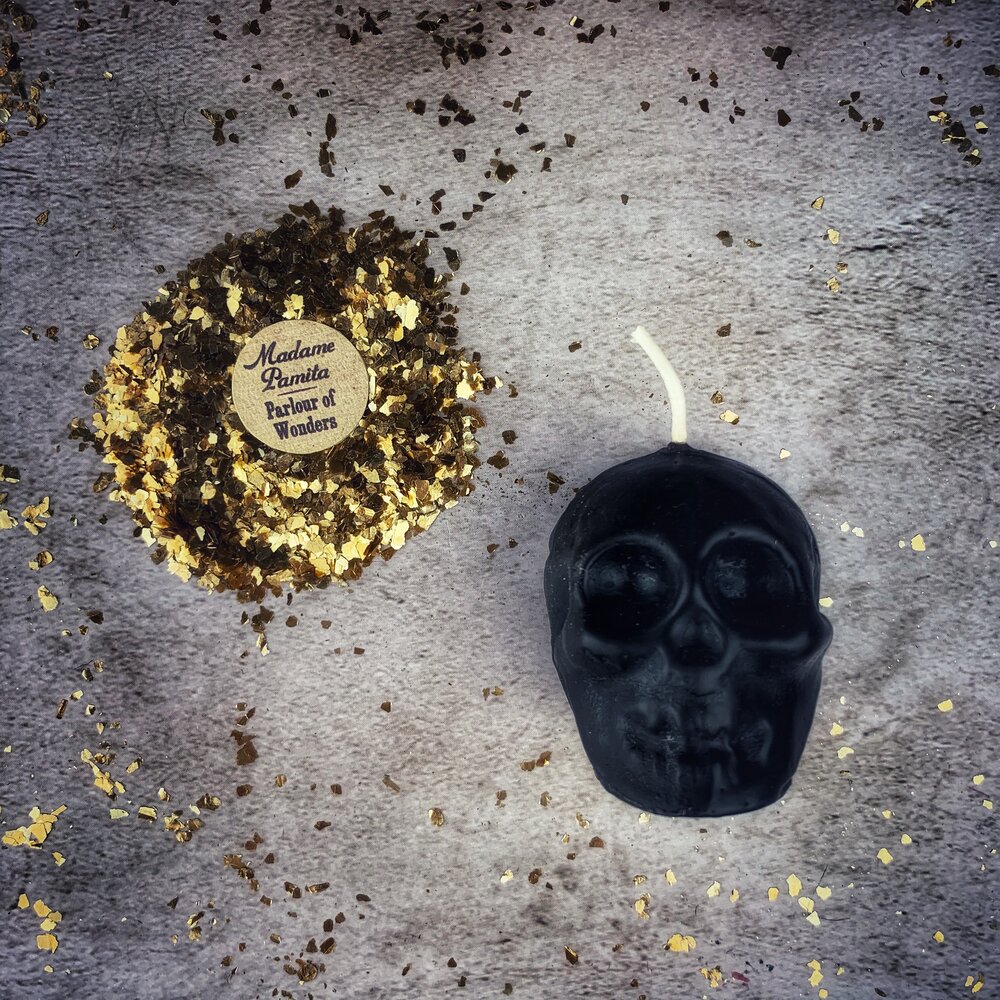 Beeswax Skull Spell Candle - Small