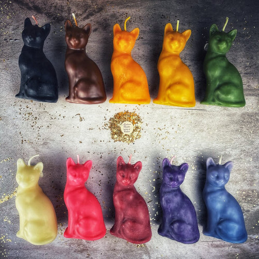 Beeswax Lucky Cat Spell Candle