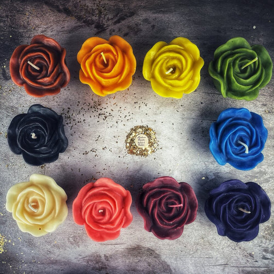 Beeswax Rose Romance Spell Candle