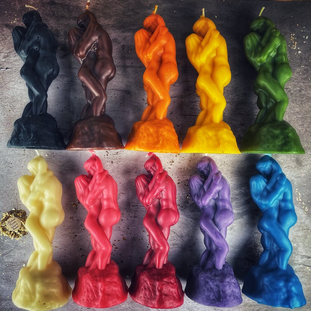 Beeswax Lovers' Passion Spell Candle
