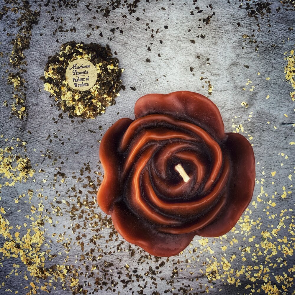 Beeswax Rose Romance Spell Candle
