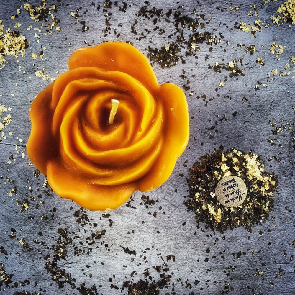 Beeswax Rose Romance Spell Candle