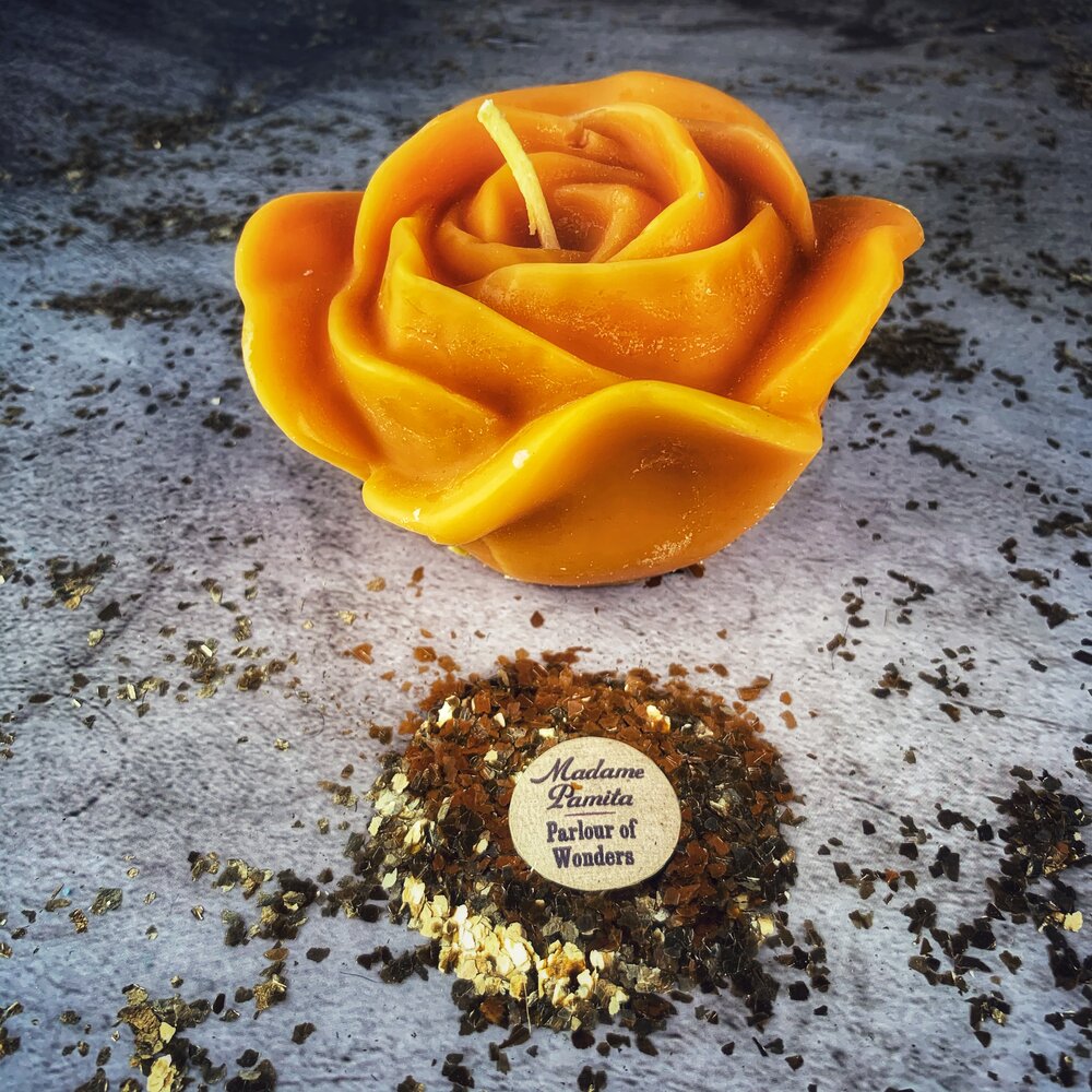 Beeswax Rose Romance Spell Candle