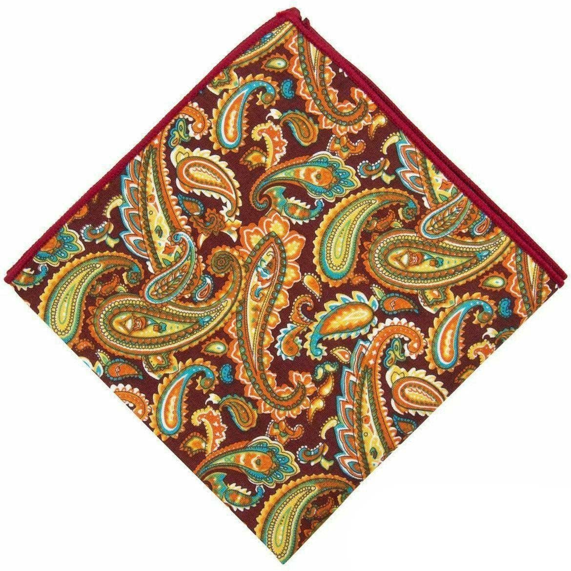 Vittorio Farina Men's Paisley Design Microfiber Pocket Square