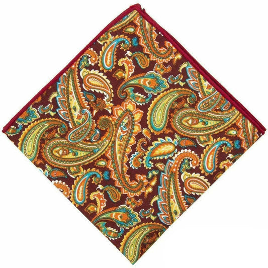 Vittorio Farina Men's Paisley Design Microfiber Pocket Square