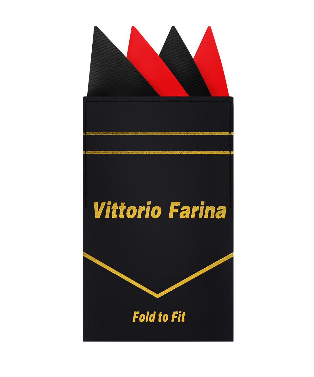 Vittorio Farina Men's Pre-Folded Pocket Square: Four-Point