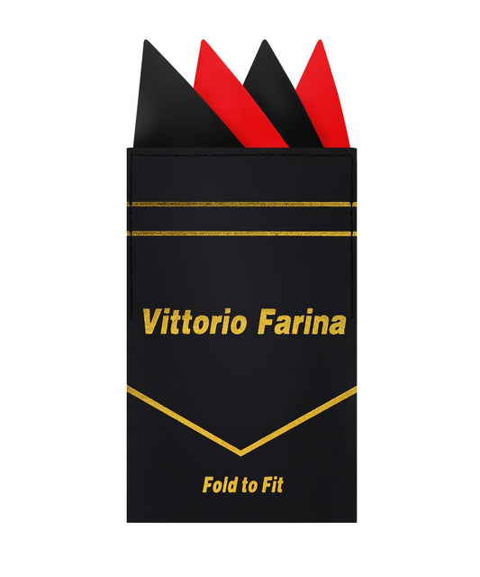 Vittorio Farina Men's Pre-Folded Pocket Square: Four-Point