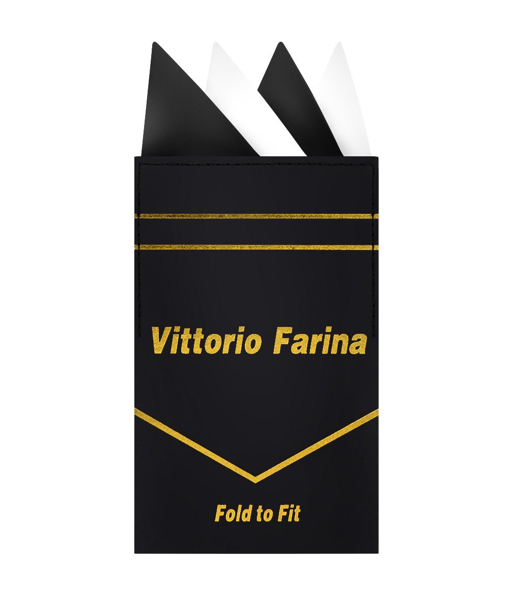 Vittorio Farina Men's Pre-Folded Pocket Square: Four-Point