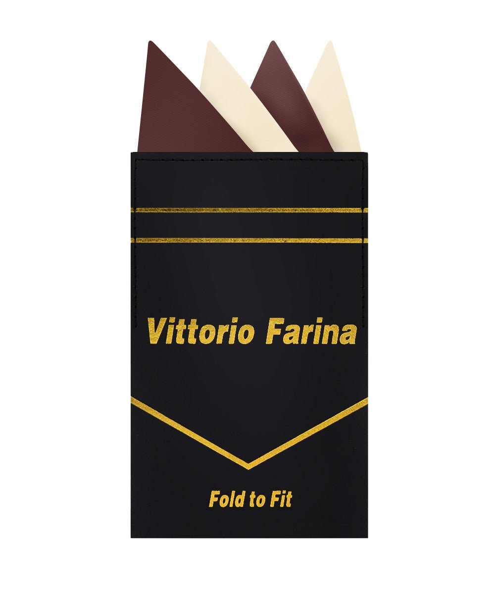 Vittorio Farina Men's Pre-Folded Pocket Square: Four-Point