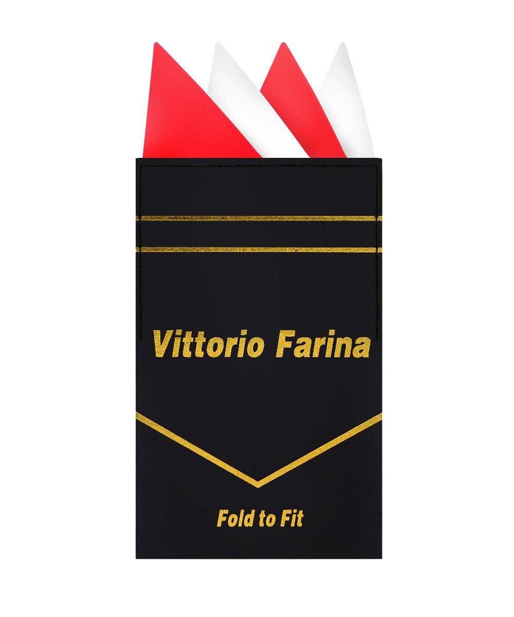 Vittorio Farina Men's Pre-Folded Pocket Square: Four-Point