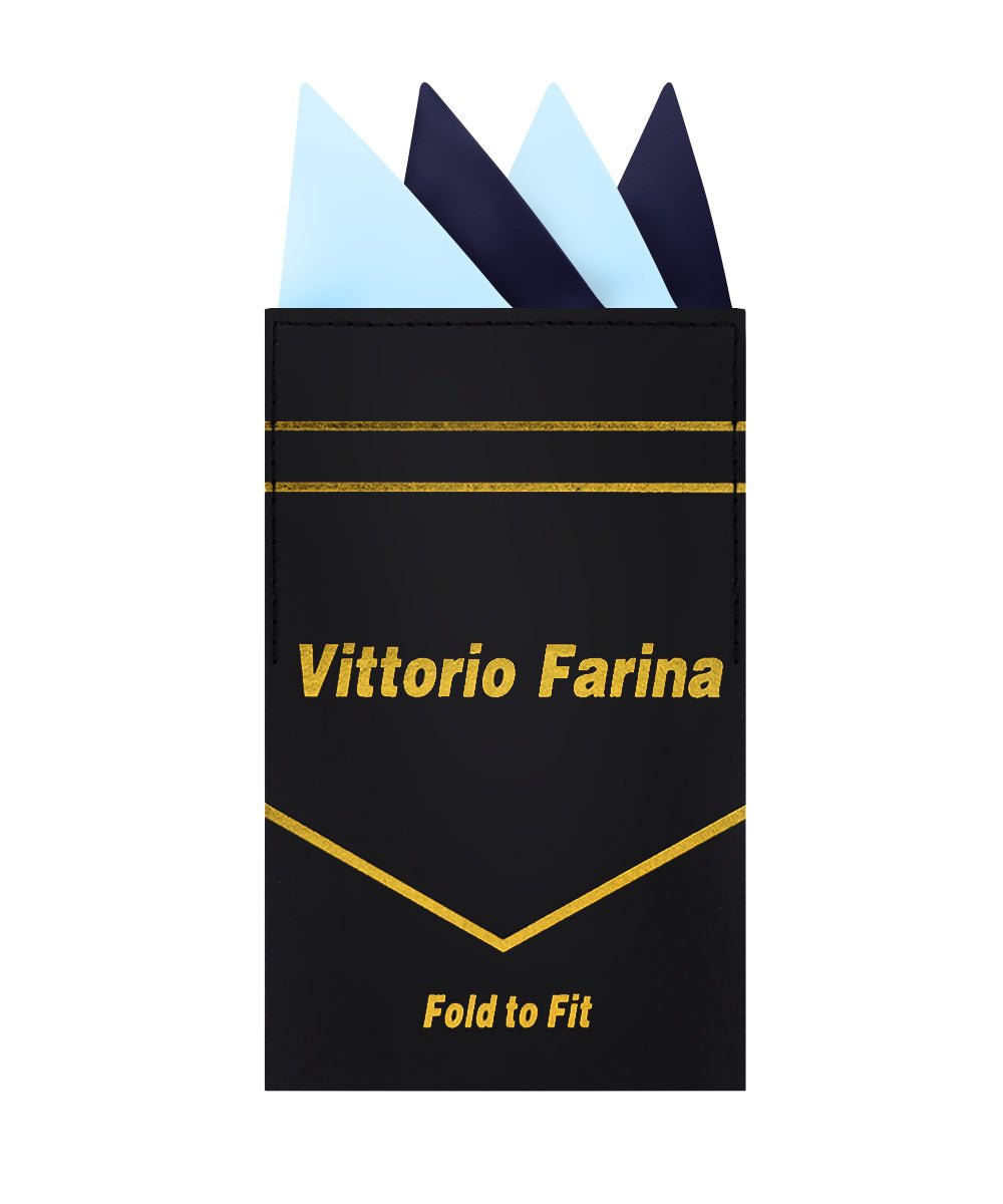 Vittorio Farina Men's Pre-Folded Pocket Square: Four-Point