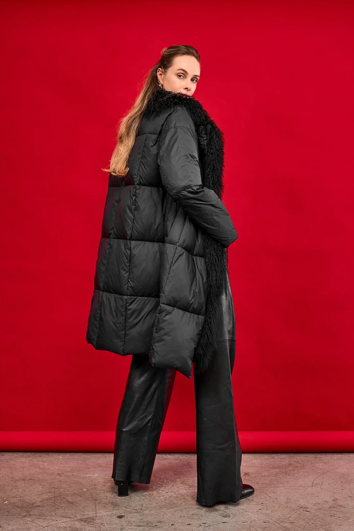 Genuine Lama Fur Premium Down Coat