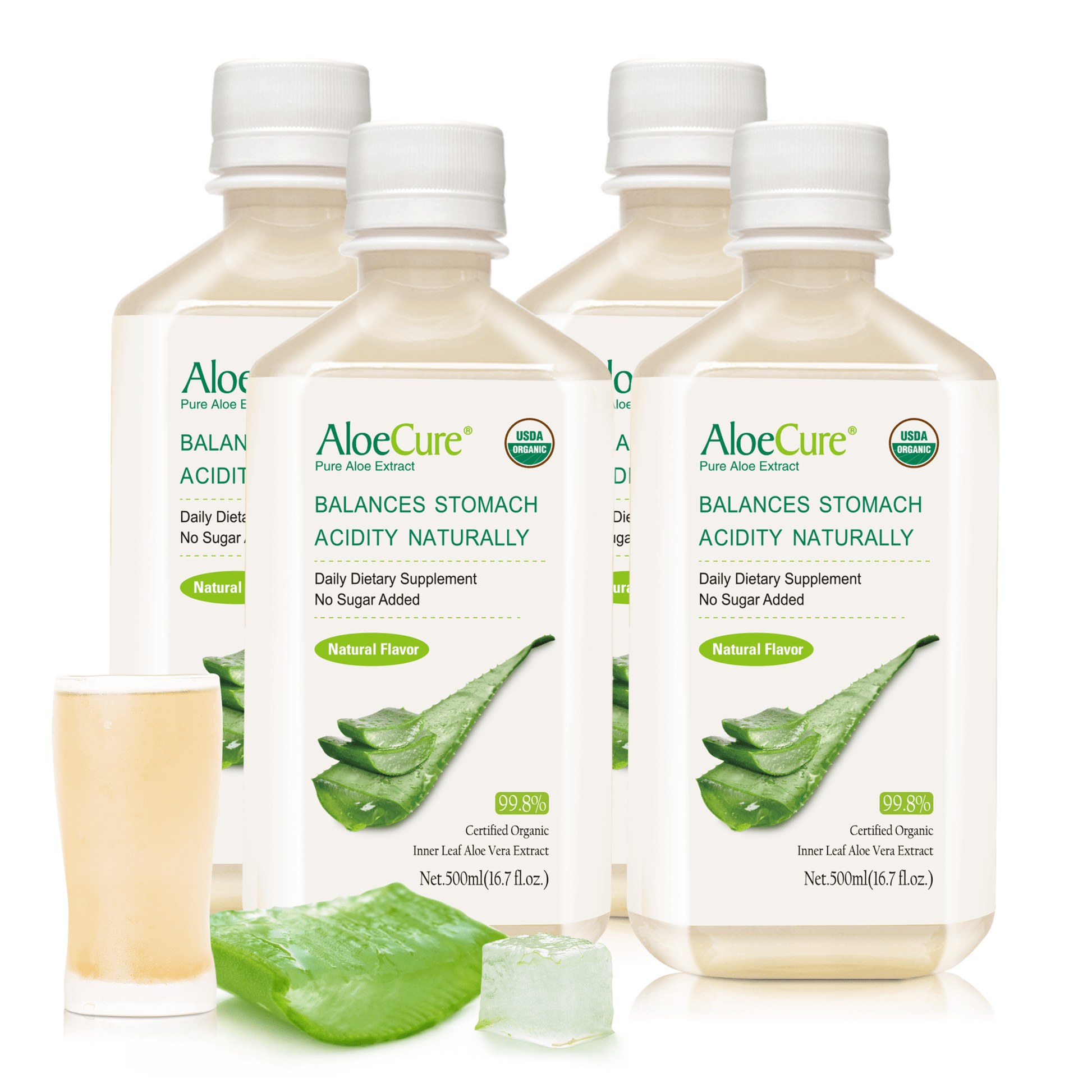 Pure Aloe Vera Juice Natural Flavor - USDA Certified Organic - Concordia Style Boutique