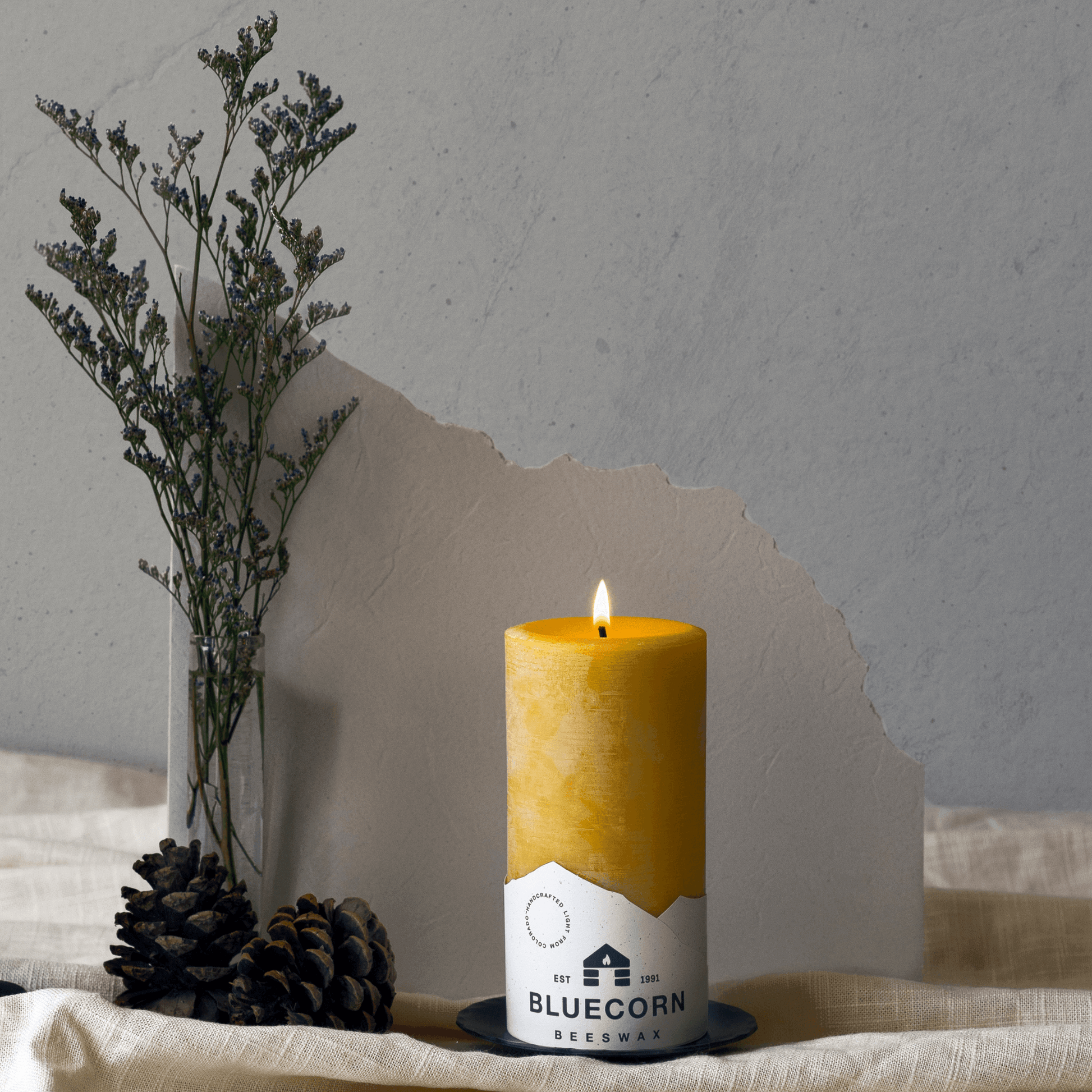 Pure Beeswax Pillar Candles - Concordia Style Boutique