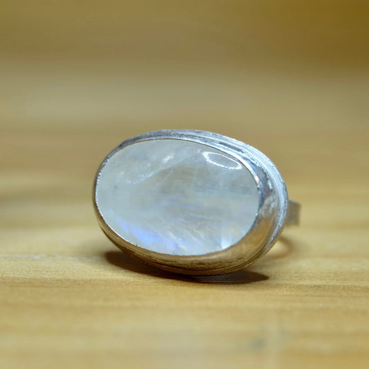 Rainbow Moonstone Ring