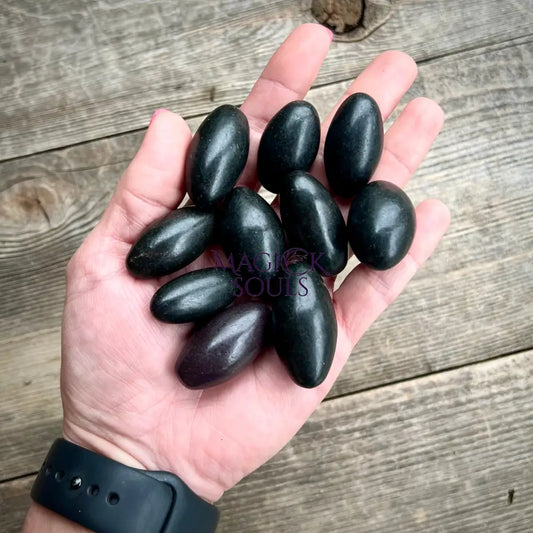 RARE Black Shiva Lingam aka "The Holy Stone" Pocket Size